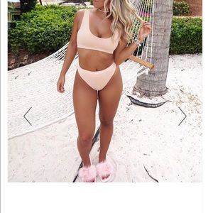 Hot Miami Styles Blush High Waisted Bikini